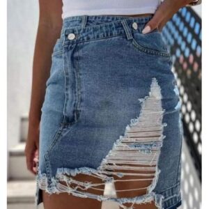 Fusta dama denim Frezny albastru